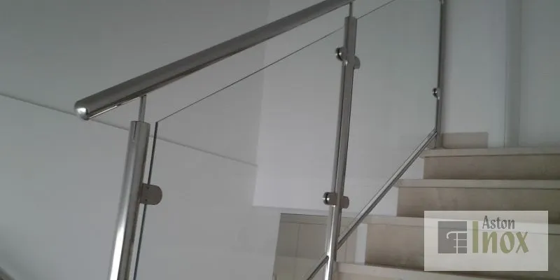 Ograda za stubište Solange - inox i staklo